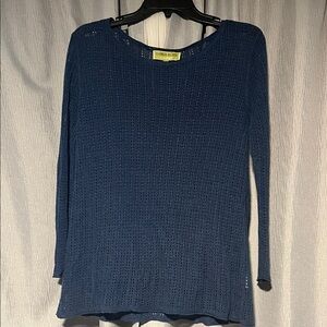 Sigrid Olsen Signature Blue Mesh sweater with tank Sz Small